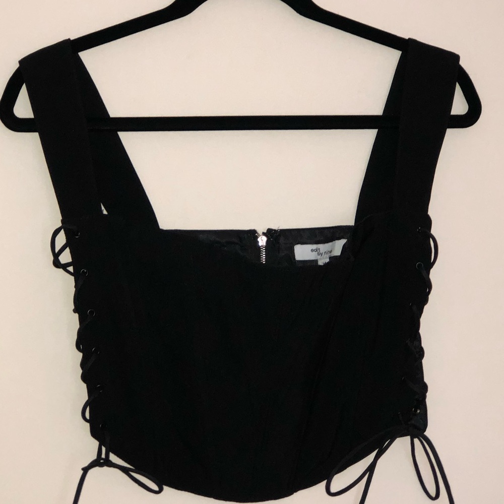Black Lace Up Corset